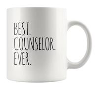 Panvola Best Counselor Ever Mental Health Therapist Gifts School Counselor Coffee Mug Marriage Teacher Psychologist Novelty Drinkware Ceramic Cup 11oz White
