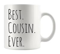 Panvola Best Cousin Ever Coffee Mug From Family Aunt Uncle Reunion Novelty Drinkware Ceramic Cup 11 oz White