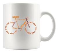 Panvola Bicycle Anatomy Gifts For Mountain Bike Dad Mug 11oz White