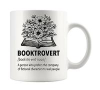Panvola Booktrovert Book Lover Gifts Definition Mug Book Readers Gifts For Women Men Sister Girlfriend Wife From Husband Boyfriend Dad Mom Funny Ceramic Mug Novelty Drinkware 11oz White