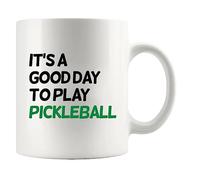 Panvola Ceramic Pickleball Coffee Mug, 11 oz, Funny Sports Gift for Men Women, Novelty Drinkware, Dishwasher & Microwave Safe, Printed on Both Sides, Perfect for Home & Office