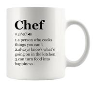 Chef Definition Mug Chef Gifts Cook Sous Chef Pasty Baker Baking Baking Gifts Culinary Student Teacher Head Chef Cooking Lovers Ceramic Mug 11 oz White