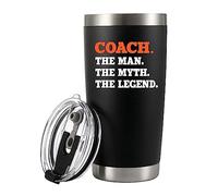Panvola Coach The Man The Myth The Legend Coach Gifts Sports Football Baseball Basketball Gym Trainor Soccer Vacuum Insulated Tumbler (20 oz)