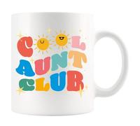 Panvola Cool Aunt Club Auntie Gifts Mother's Day Gift From Niece Nephew Sister Ceramic Coffee Mug 11oz White 11 oz
