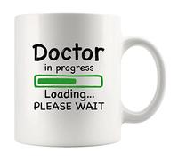 Doctor in Progress Loading Doctor Gifts Funny Future DR Graduation Gift to Medical Doctorate Student PhD Coffee Ceramic Mug Drinkware 11 oz White (11 oz)