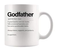 Panvola Godfather Definition Mug Godfather Gifts from Godchild Goddaughter for Baptism Ceramic Mug 11 oz White 11 oz
