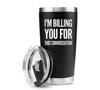 Panvola 'I'm Billing You for This Conversation ' Lawyer Gifts Vacuum Insulated Tumbler Attorney Counsel Paralegal Law Student Graduation Drinkware with Stainless Steel Straw and Removable Lid (20 oz)