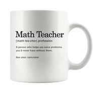 Panvola Math Teacher Definition Mug Appreciation Gifts from Students End of the Year Gift to Professor Ceramic Cup 11oz White