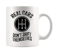 Panvola Real Cars Don’t Shift Themselves Car Mug 11oz White