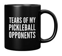 Panvola Tears of My Pickleball Opponents Sports Player Gifts Funny Coffee Mug Ceramic Cup Novelty Drinkware Black Mug 11 oz (11 oz)