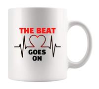 Panvola The Beat Goes On Heart Attack Survivor Gifts Mug 11oz White