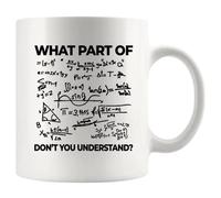 Panvola What Part of Don't You Understand Engineer Gifts Funny Sarcastic Math Teacher Engineering Student Novelty Drinkware Ceramic Mug (White, 11 oz)