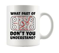 Panvola What Part of Don't You Understand Hockey Player Gifts Funny Sarcastic Coach Gifts For Hockey Ceramic Coffee Mug 11 oz White Novelty Drinkware