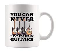 Panvola You Can Never Have Too Many Guitars Guitar Mug 11oz White
