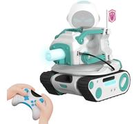 Panxer - RC Battle Tank for Eilik Robot, Crawler Car Toys with LED Lights and 2.4Ghz Remote Control, Single and Multi-Player Party Play Mode, Gifts for Boys & Girls, Eilik not included in this item.