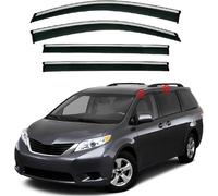 PANXUC Car Wind Deflectors for Toyota Sienna MK3-XL30 2011-2020, Side Window Wind Rain Deflector Window Visor Sun Rain Guard Smoke Guards