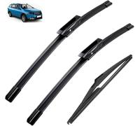 PANXUC Car Windscreen Wipers for Dacia Renault Logan 2016-2023 22in+19in+12in, Wiper Blades Windshield Windscreen Window Brushes Wiper Arm