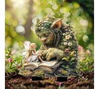 PANYIXUAN Outdoor Garden Decoration Weatherproof Troll 23 x 30 cm, 2D Acrylic, Fairy Garden Figure (Green-b)