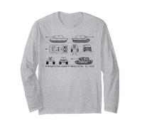 Panzer E-100 German WW2 Super-Heavy Tank Blueprints Long Sleeve T-Shirt