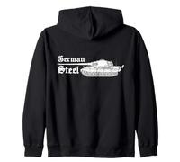 Panzer German Steel German tank weapon soldiers Zip Hoodie