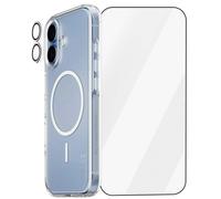 PanzerGlass 3 in 1 Maintenance Kit for iPhone 17, Tempered Glass Screen Protector + Camera Lens Protector + Clear Case with MagSafe, 360 Degree Full Protection Against