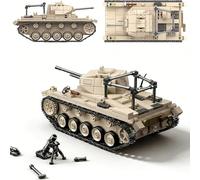 Panzer II Ausf. C Artillery Tank Building Blocks with 3 Minifigures