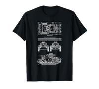 Panzer III Ausf F German WWII Tank Blueprint Diagram T-Shirt