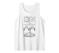 Panzer III Ausf F German WWII Tank Blueprint Diagram Tank Top