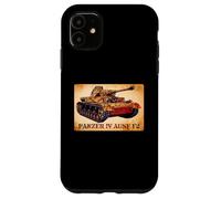 Panzer IV Ausf F2 German WW2 Tank Illustration Case for iPhone 11