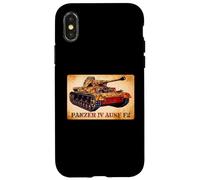 Panzer IV Ausf F2 German WW2 Tank Illustration Case for iPhone X/XS