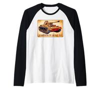 Panzer IV Ausf F2 German WW2 Tank Illustration Raglan Baseball Tee