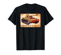 Panzer IV Ausf F2 German WW2 Tank Illustration T-Shirt