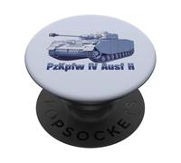 Panzer IV Ausf H German WW2 Tank Illustration PopSockets Adhesive PopGrip