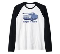 Panzer IV Ausf H German WW2 Tank Illustration Raglan Baseball Tee