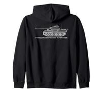 Panzer V Panther German WW2 Tank Dot Diagram Zip Hoodie