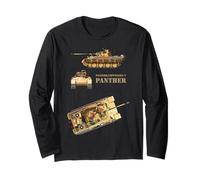 Panzer V Panther Tank WW2 German Panzerkampfwagen 5 Diagram Long Sleeve T-Shirt