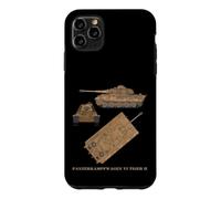 Panzer VI King Royal Tiger II WW2 German Tanks Diagrams Case for iPhone 11 Pro Max