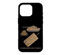 Panzer VI King Royal Tiger II WW2 German Tanks Diagrams Case for iPhone 16 Pro
