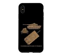 Panzer VI King Royal Tiger II WW2 German Tanks Diagrams Case for iPhone XS Max
