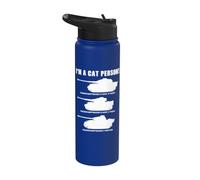 Panzer VI King Tiger I'm a cat Person Stainless Steel Insulated Water Bottle