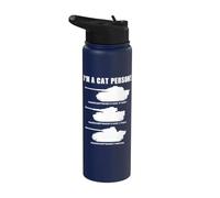 Panzer VI King Tiger I'm a cat Person Stainless Steel Insulated Water Bottle