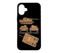 Panzer VI Tiger I WW2 German Army Tank Charts Case for iPhone 16 Plus