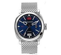 Panzera Aquamarine Atlantic Blue Mesh Diver Automatic Steel Date Men's Watch