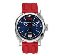 Panzera Aquamarine Atlantic Blue Sunset Diver Automatic Steel Orange Date Silicon Men's Watch