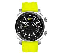 Panzera Aquamarine Pro Diver Infinity Submerge Diver Automatic Steel Date Sapphire Silicone Yellow Men's Watch