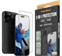 PanzerGlass 2-in-1 Protection Pack for Apple iPhone 16 Pro Max (Screen Protector + Camera Lens Protector), Black