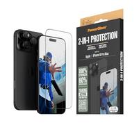 PanzerGlass® 2-in-1 Protection Pack for Apple iPhone 16 Pro Max Screen Protector Tempered Glass, Hoops Camera Lens Protector, High Scratch Resistance