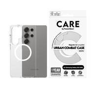 PanzerGlass CARE by ® Flagship Case Transparent Urban Combat w. White Qi Compatible Samsung Galaxy S25 Ultra