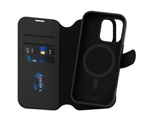 PanzerGlass™ CARE Cover Wallet iPhone 16 Pro 1330 - Unisex - Faux Leather Black