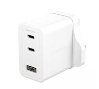 PanzerGlass empower by ® Turbo 70W Multiple Charger incl. 2 x USB-C + USB-A | UK Plug | Silver White